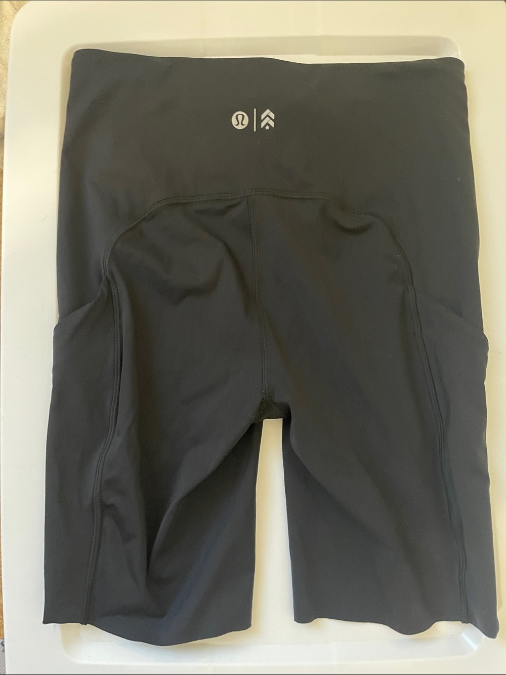 lululemon athletica Black Mid-Thigh Workout Shorts with Side Pockets
